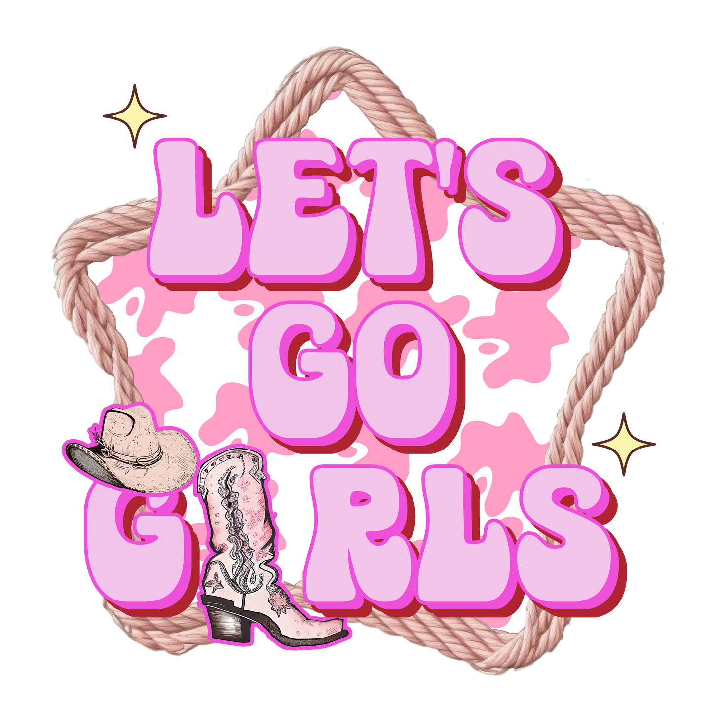 Let's Go Girls PNG, Disco Cowgirl PNG